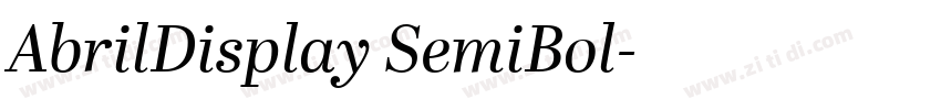 AbrilDisplay SemiBol字体转换 AbrilDisplay SemiBol字体转换